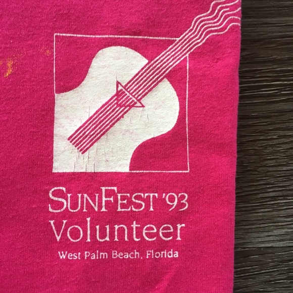 Vintage 1990’s Single Stitch T-Shirt Barnett Bank Sunfest Volunteer - Picture 5 of 12